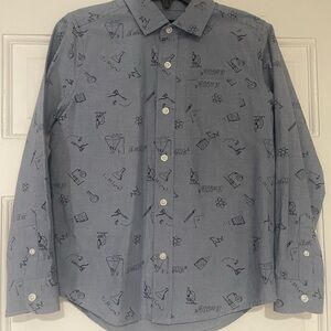 The Children’s Place - Boy’s Casual Blue Graphic Shirt - size 7-8y